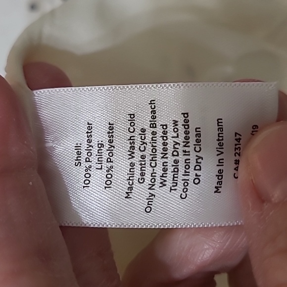 Talbots Cream & Black Polka-dot Blouse with sheer sleeves size 2X - Picture 4 of 9